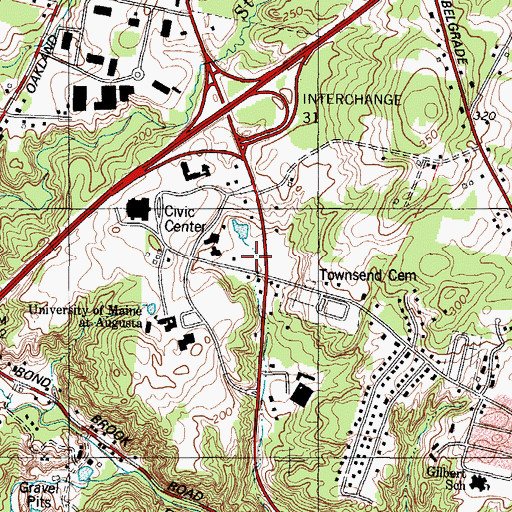 Topographic Map of Finance Authority of Maine, ME