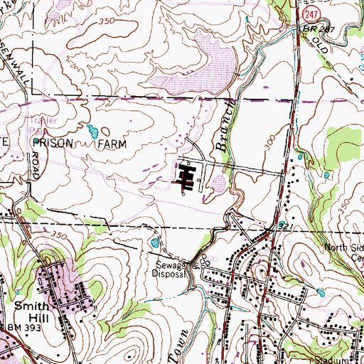 Topographic Map of Texas Department of Criminal Justice James Jay H Byrd Unit, TX