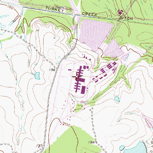 Topographic Map of Texas Department of Criminal Justice O B Ellis Unit, TX