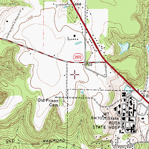 Topographic Map of Texas Department of Criminal Justice Jerry H Hodge Unit, TX