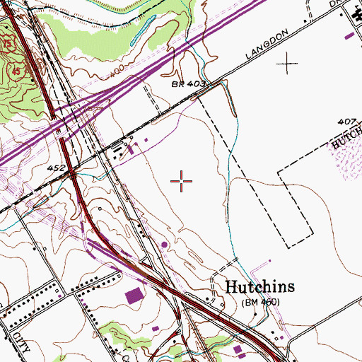 Topographic Map of Texas Department of Criminal Justice Hutchins State Jail, TX