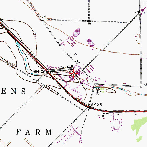 Topographic Map of Texas Department of Criminal Justice Clemens Unit, TX