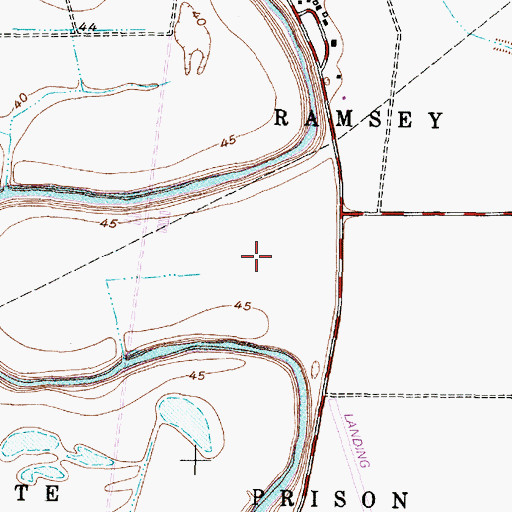 Topographic Map of Texas Department of Criminal Justice A M Mac Stringfellow Unit, TX