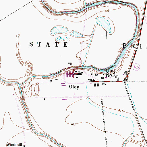 Topographic Map of Texas Department of Criminal Justice C T Terrell Unit, TX