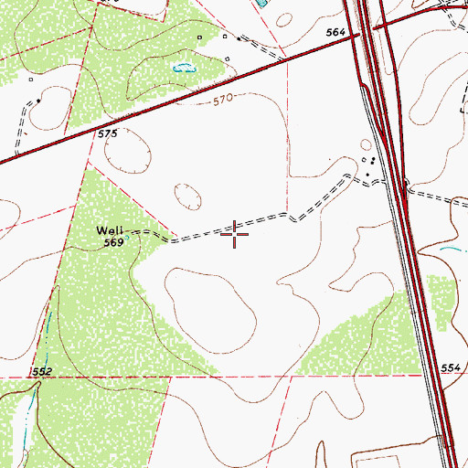 Topographic Map of Texas Department of Criminal Justice Dolph Briscoe Unit, TX