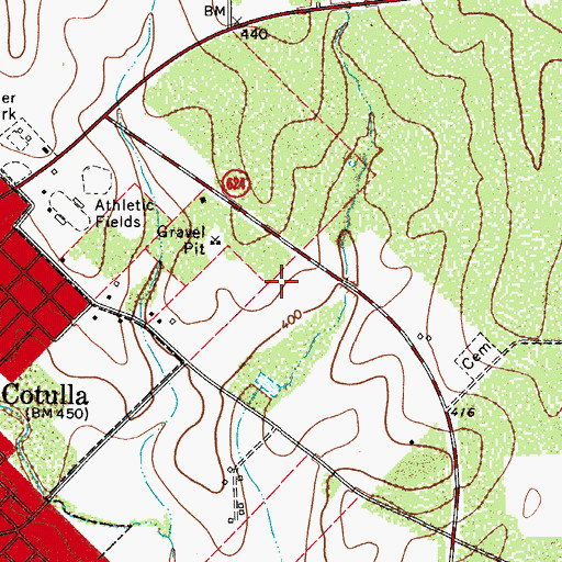 Topographic Map of Texas Department of Criminal Justice Cotulla Transfer Facility, TX