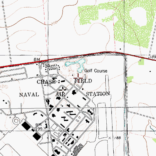 Topographic Map of Texas Department of Criminal Justice Garza East Transfer Facility, TX