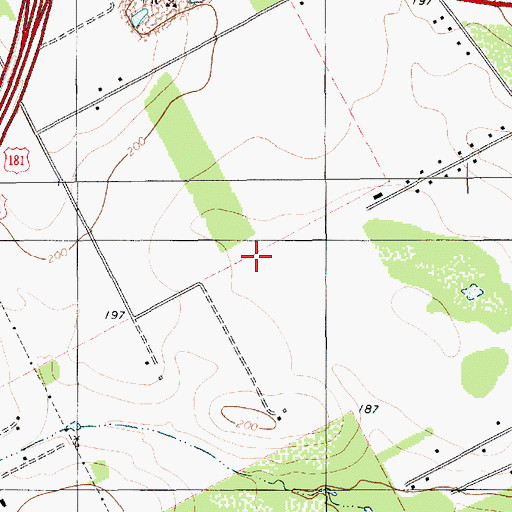 Topographic Map of Texas Department of Criminal Justice William G McConnell Unit, TX