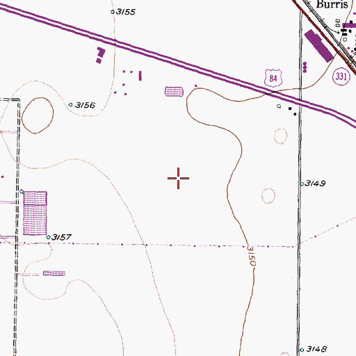 Topographic Map of Texas Department of Criminal Justice John Montford Psychiatric Unit, TX