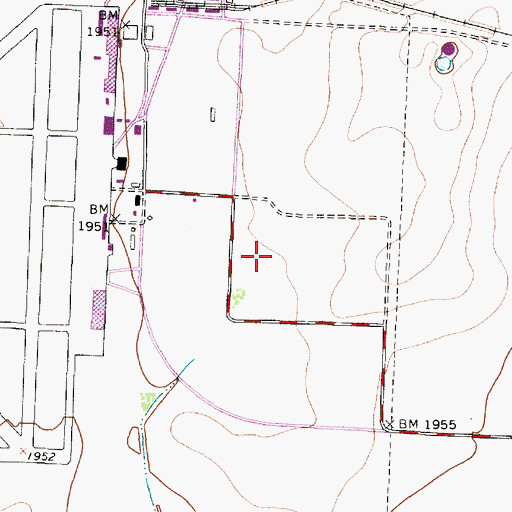 Topographic Map of Texas Department of Criminal Justice T L Roach Unit, TX
