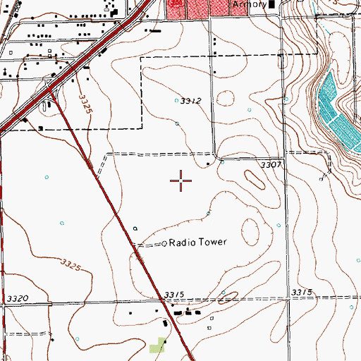Topographic Map of Texas Department of Criminal Justice Jim Rudd Transfer Facility, TX