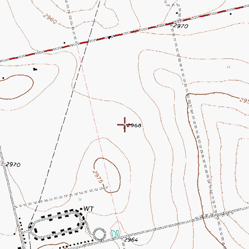 Topographic Map of Texas Department of Criminal Justice Preston E Smith Unit, TX
