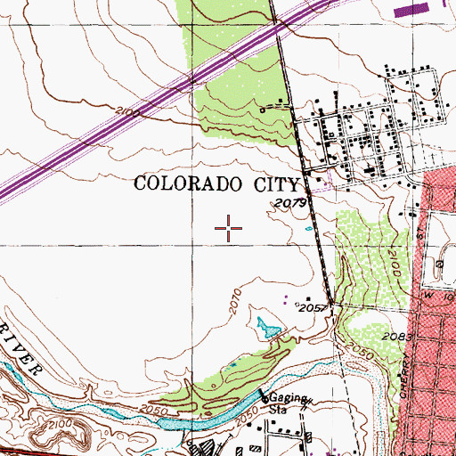 Topographic Map of Texas Department of Criminal Justice Daniel Webster Wallace Unit, TX