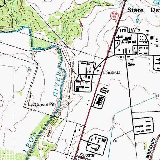Topographic Map of Texas Department of Criminal Justice Christina Melton Crain Unit, TX
