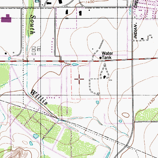 Topographic Map of Texas Department of Criminal Justice Thomas R Havins Unit, TX