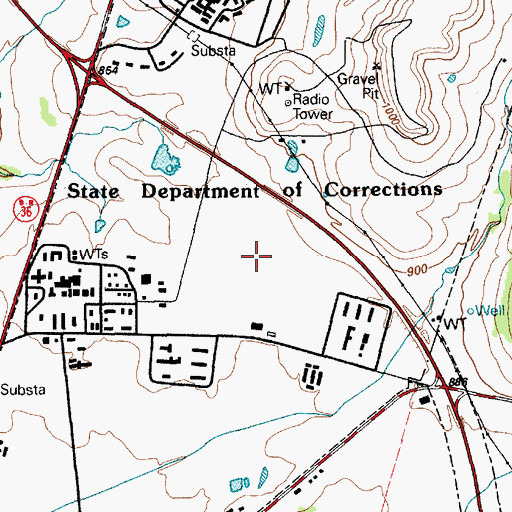 Topographic Map of Texas Department of Criminal Justice Doctor Lane Murray Unit, TX
