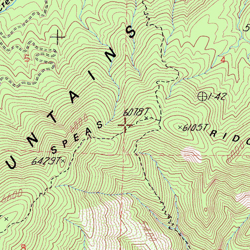 Topographic Map of Speas Ridge, CA