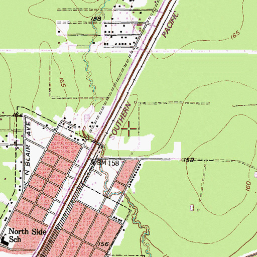 Topographic Map of Texas Department of Criminal Justice Cleveland Correctional Center, TX