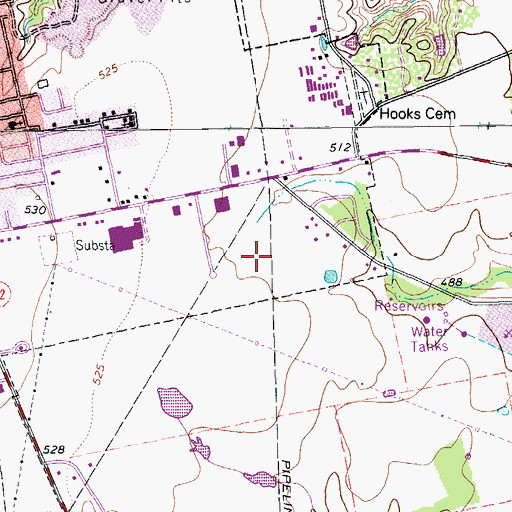 Topographic Map of Texas Department of Criminal Justice Lockhart Correctional Facility, TX