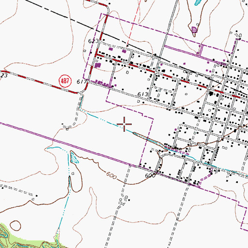Topographic Map of Texas Department of Criminal Justice Bartlett State Jail, TX