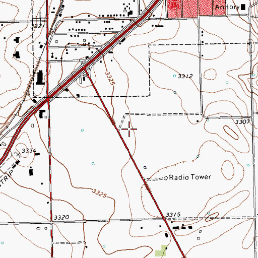 Topographic Map of Texas Department of Criminal Justice West Texas Intermediate Sanction Facility, TX