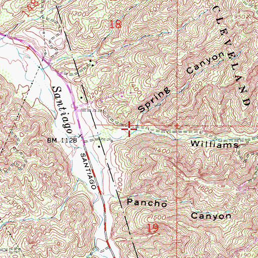 Topographic Map of Spring Canyon, CA