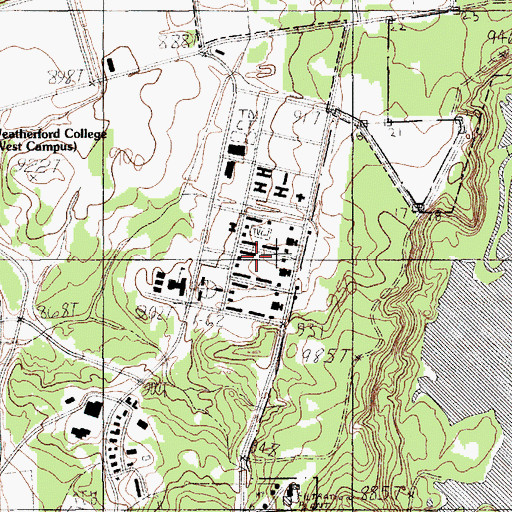 Topographic Map of Mineral Wells Pre - Parole Transfer Facility, TX