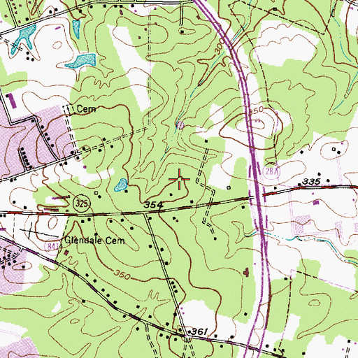 Topographic Map of Angelina County Jail, TX