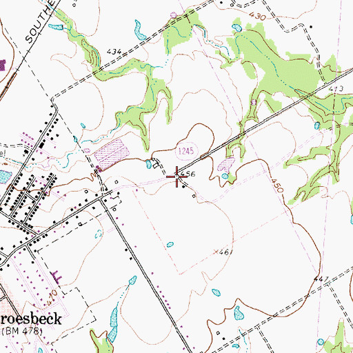 Topographic Map of Limestone County Jail, TX