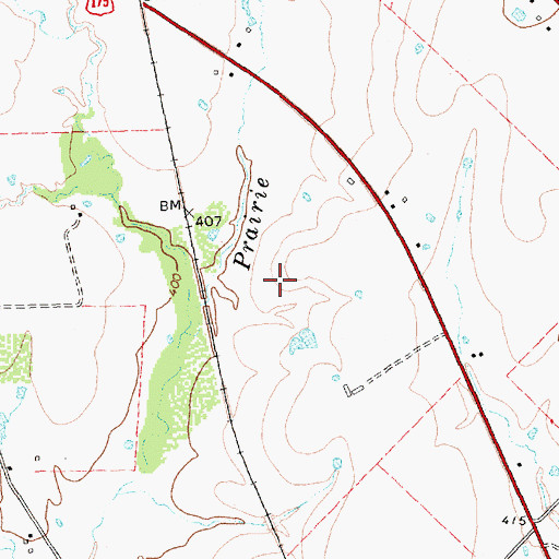 Topographic Map of Kaufman County Jail, TX