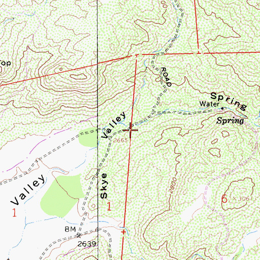 Topographic Map of Spring Canyon, CA