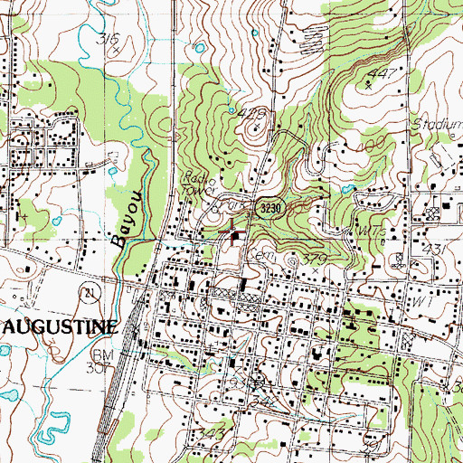 Topographic Map of John W Mitchell Law Enforcement Center, TX