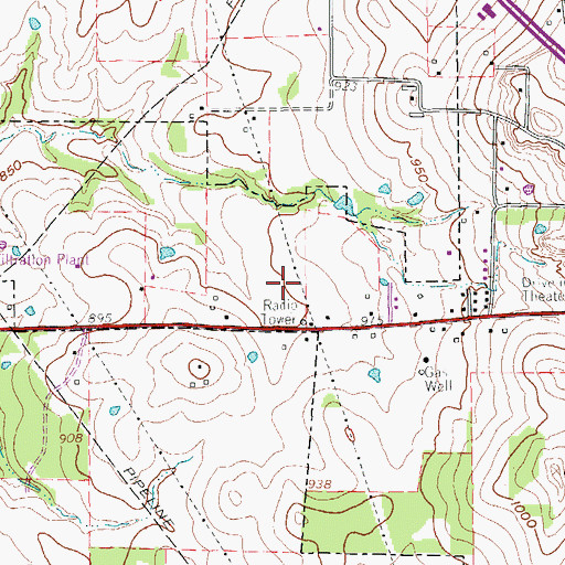Topographic Map of Wise County Jail, TX