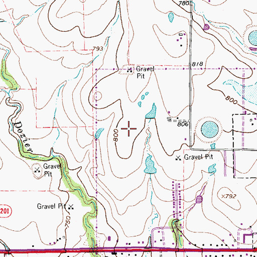 Topographic Map of Cooke County Jail, TX