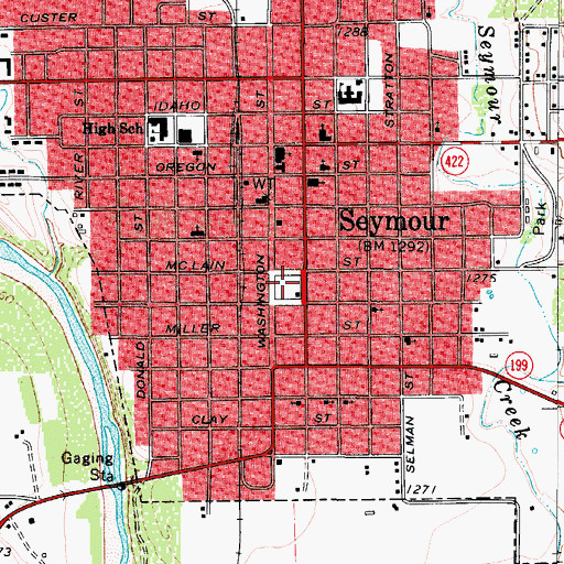 Topographic Map of Baylor County Jail, TX