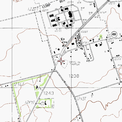 Topographic Map of Wilbarger County Jail, TX