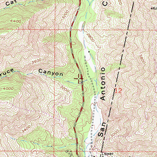 Topographic Map of Spruce Canyon, CA