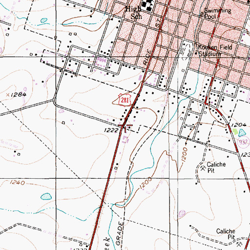 Topographic Map of Hamilton County Jail, TX