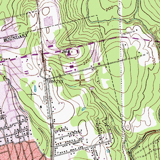 Topographic Map of Montgomery County Law Enforcement Center, TX