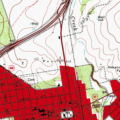 Topographic Map of La Salle County Jail, TX
