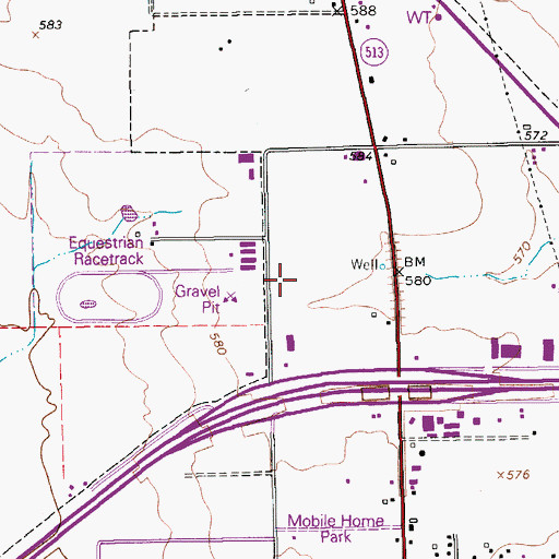Topographic Map of Guadalupe County Jail, TX
