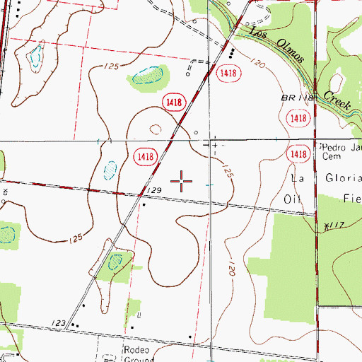 Topographic Map of Brooks County Detention Center, TX