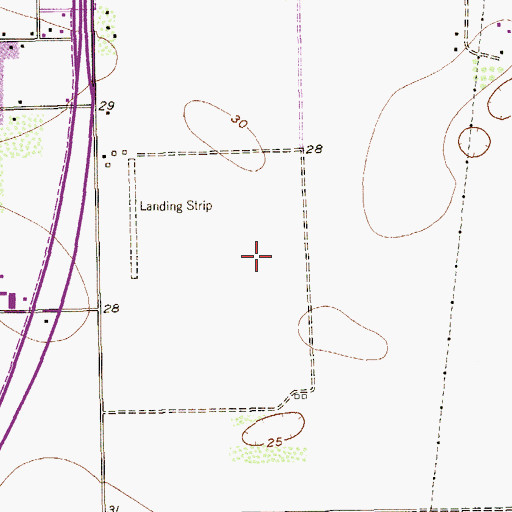Topographic Map of Willacy Detention Center, TX