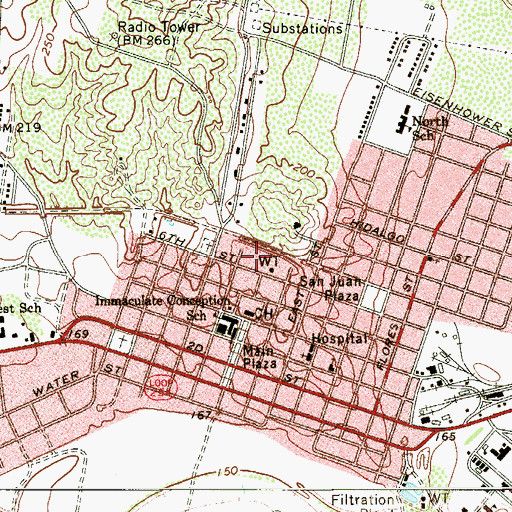 Topographic Map of Starr County Jail, TX