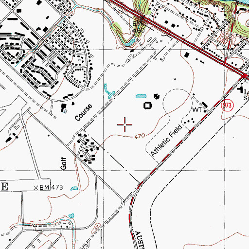 Topographic Map of Travis County Jail and Correctional Complex, TX