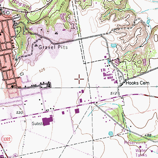 Topographic Map of Caldwell County Jail, TX