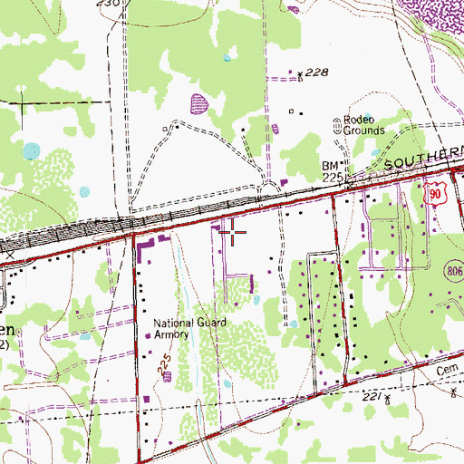 Topographic Map of Colorado County Jail, TX