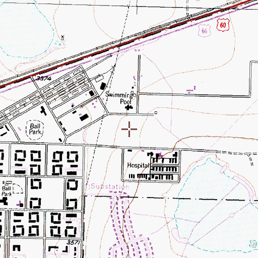 Topographic Map of Potter County Detention Center, TX