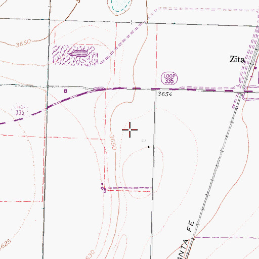 Topographic Map of Randall County Correctional Center, TX