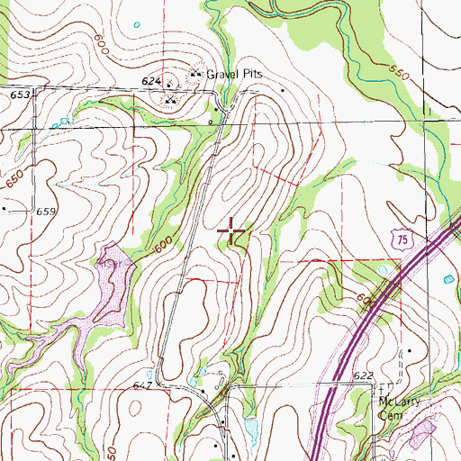 Topographic Map of Collin County Jail, TX